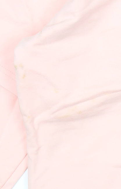 Nike Women Pink XL Pullover Hoodie Cotton Logo Sportswear