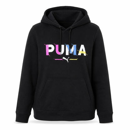 Womens UK Size XL PUMA Black Pullover Hoodie