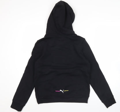 Puma Women Black XL Pullover Hoodie Logo Graphic Casual Sports