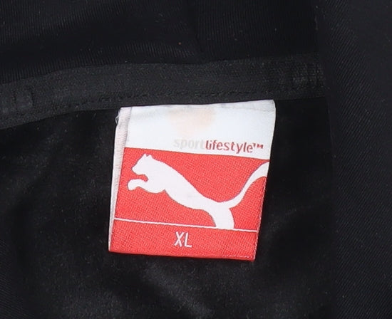 Puma Women Black XL Pullover Hoodie Logo Graphic Casual Sports