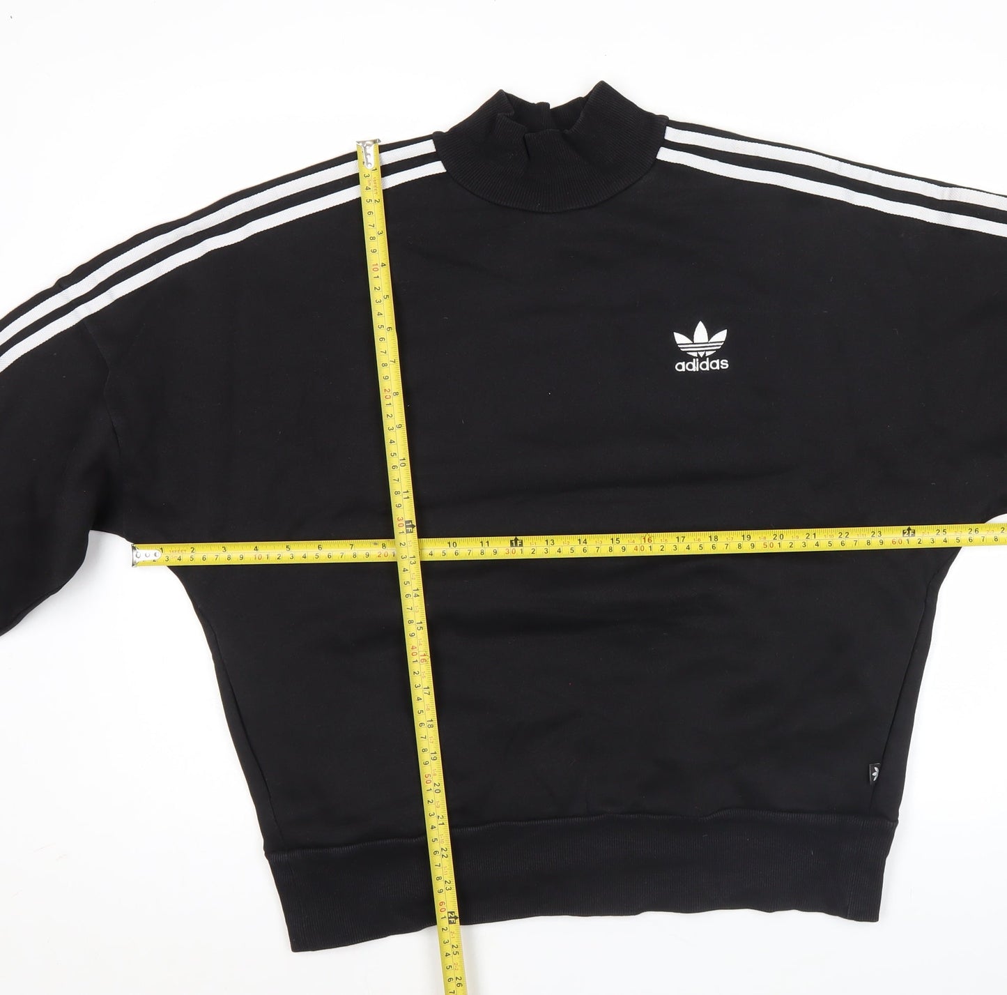 Adidas Womens Black Sweatshirt UK 14 Crew Neck Long Sleeve Logo