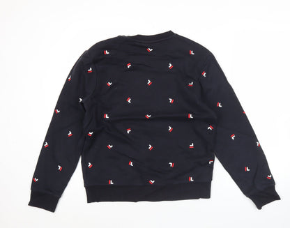 Mens UK Size M FILA Black Pullover Sweatshirt