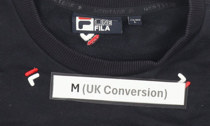 Mens UK Size M FILA Black Pullover Sweatshirt