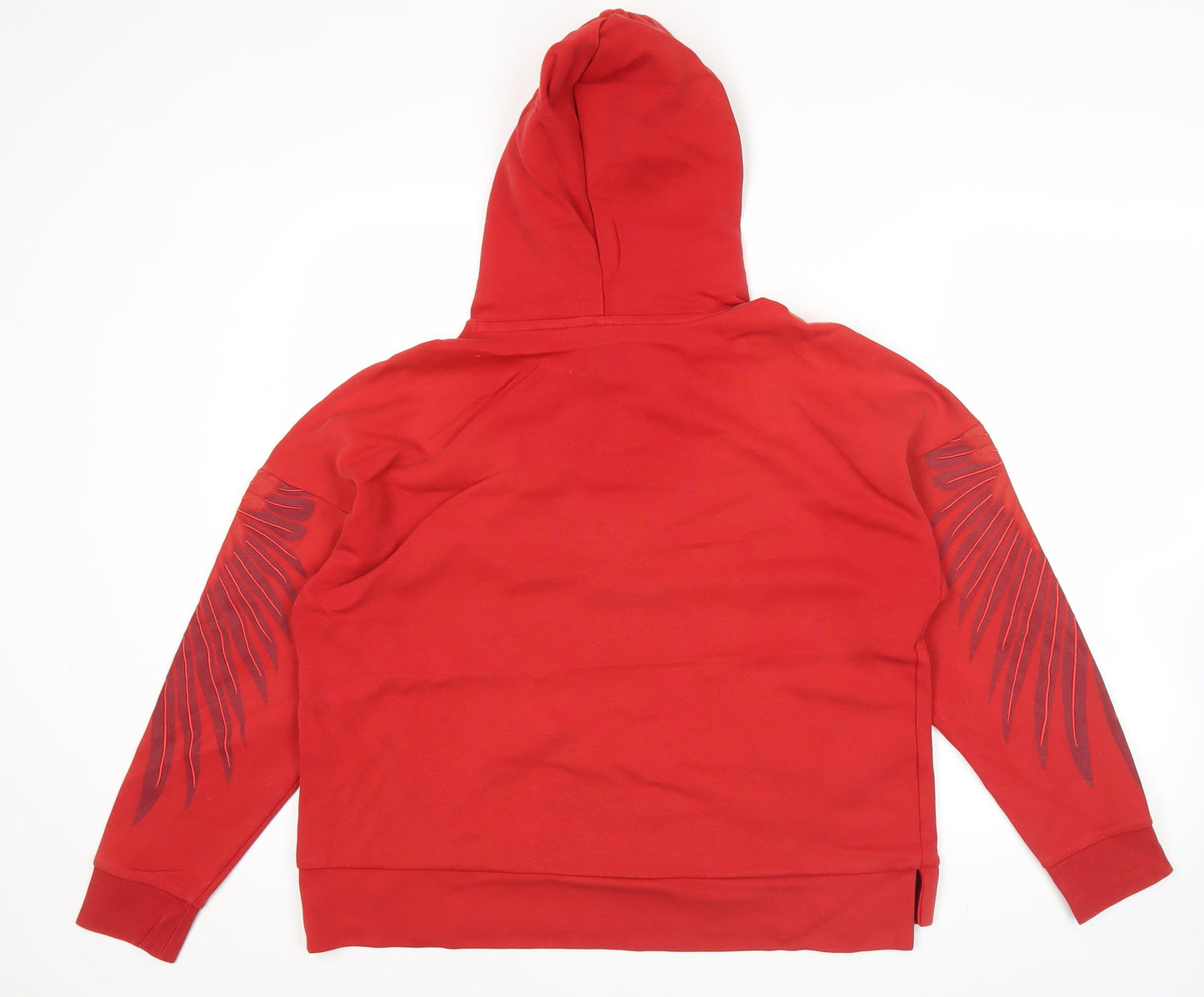 Adidas Women’s Red Pullover Hoodie Size 14 Relaxed Fit Logo Graphic
