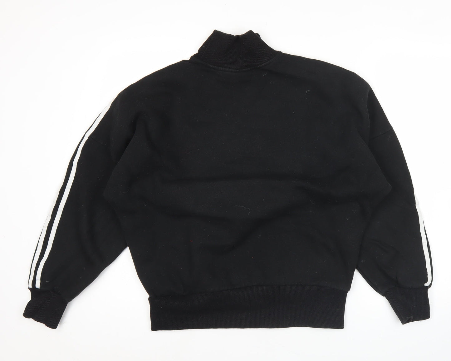 Adidas Women’s Black Small Mock Neck Sweatshirt Pullover Logo Long Sleeve