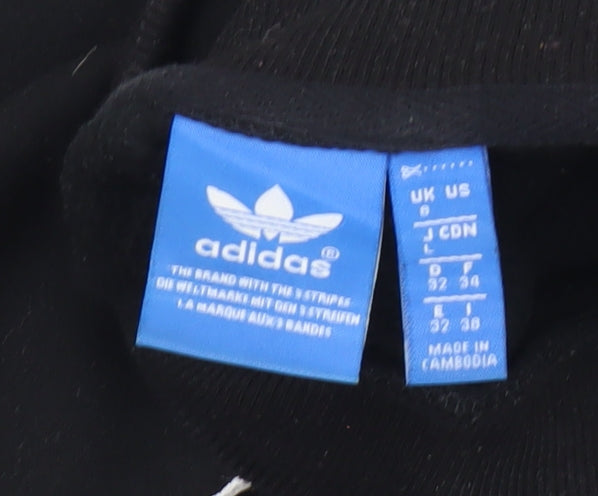 Adidas Women’s Black Small Mock Neck Sweatshirt Pullover Logo Long Sleeve