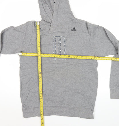 Adidas Women’s Grey Pullover Hoodie Size 12 Cotton Casual Sportswear