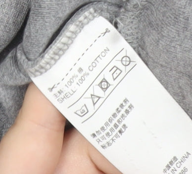 Adidas Women’s Grey Pullover Hoodie Size 12 Cotton Casual Sportswear