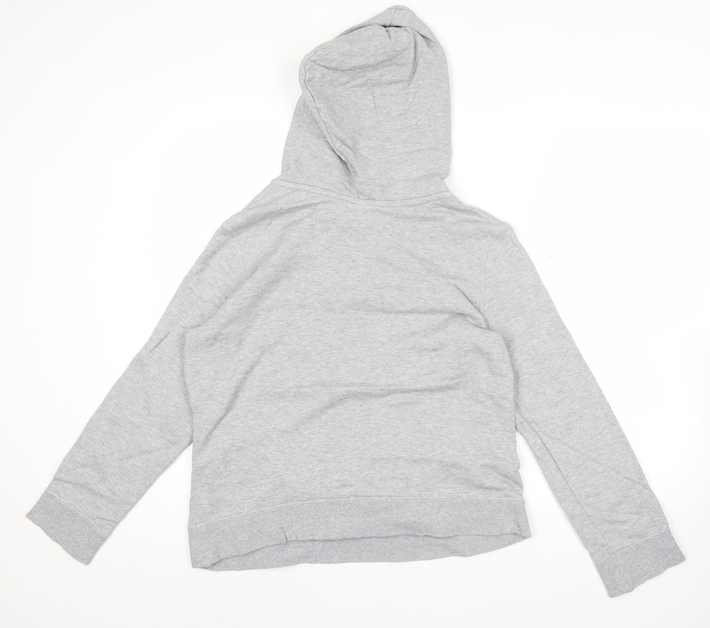 Adidas Womens Grey Trefoil Hoodie Pullover Size 8 UK Logo Sportswear