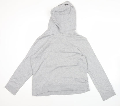 Adidas Womens Grey Trefoil Hoodie Pullover Size 8 UK Logo Sportswear