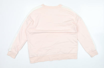 Puma Women’s Pink Logo Sweatshirt Size 10 Raglan Sleeve Crew Neck