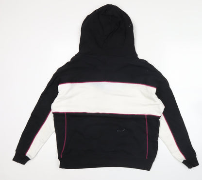 Adidas Womens Black & White Hoodie Size 8 Pullover Cotton