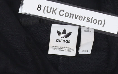 Adidas Womens Black & White Hoodie Size 8 Pullover Cotton