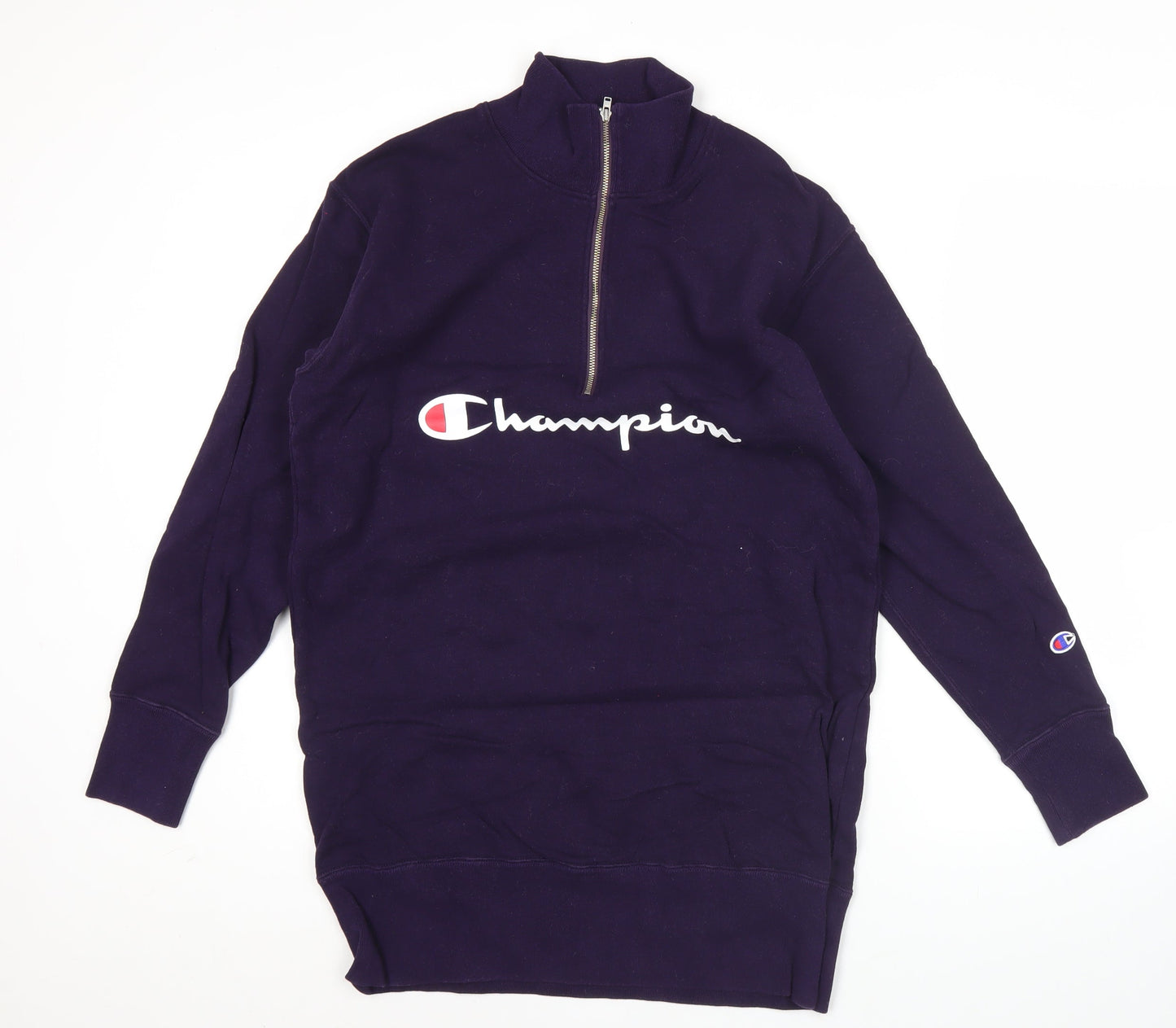 Champion Women’s Purple Medium 1/4 Zip Logo Sweatshirt