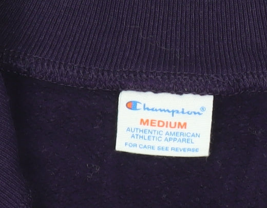 Champion Women’s Purple Medium 1/4 Zip Logo Sweatshirt