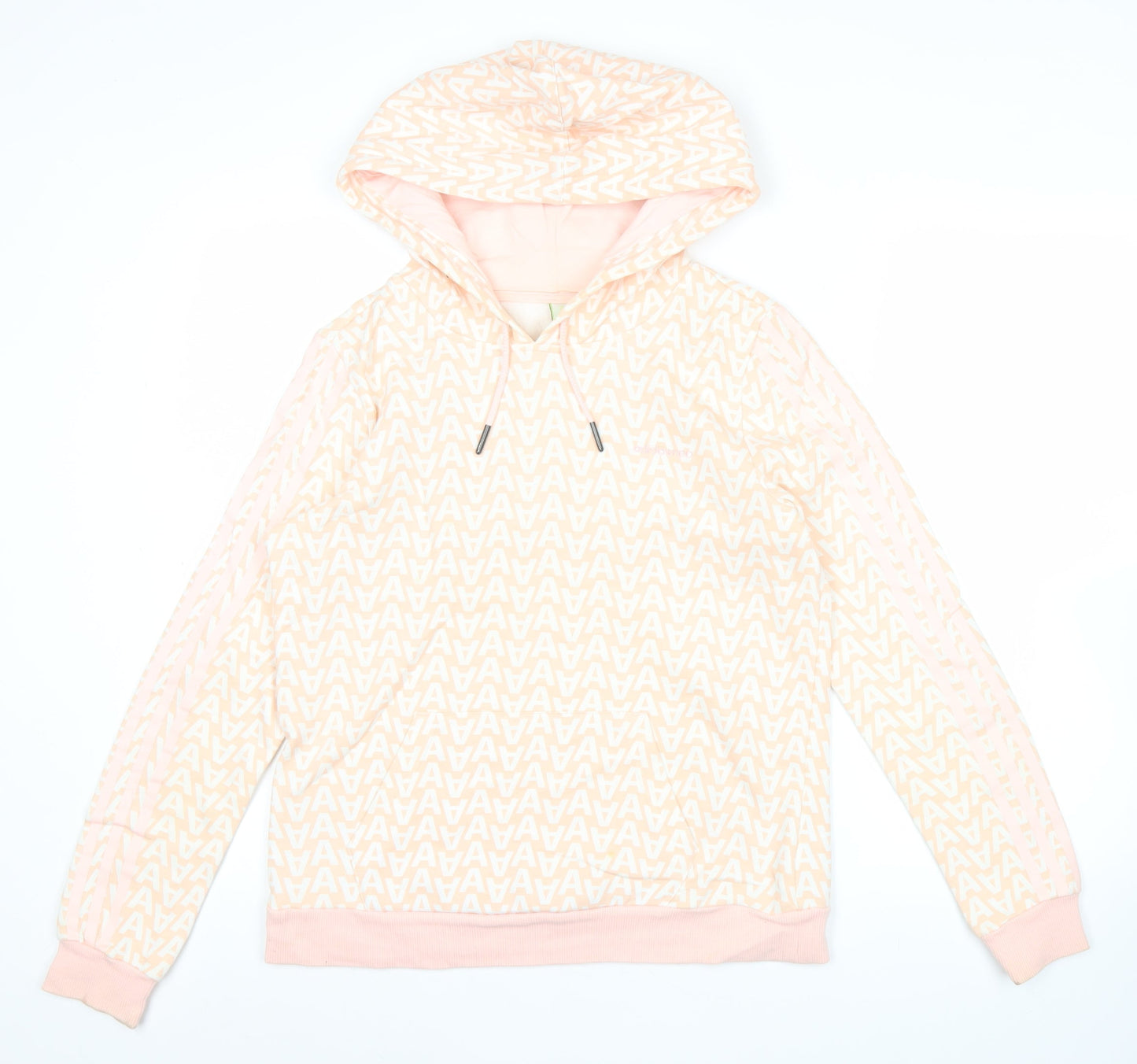 Adidas Women’s Pink Pullover Hoodie Size 12 Graphic Logo Sportswear