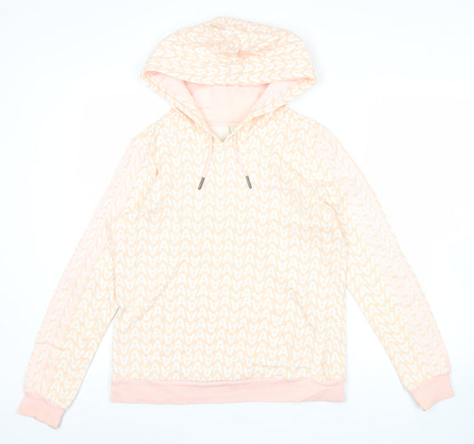 Adidas Women’s Pink Pullover Hoodie Size 12 Graphic Logo Sportswear