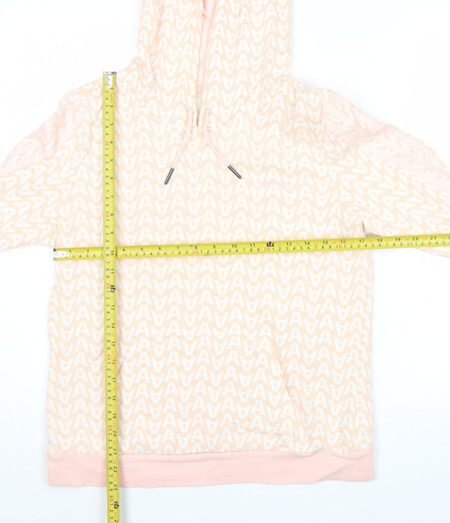 Adidas Women’s Pink Pullover Hoodie Size 12 Graphic Logo Sportswear