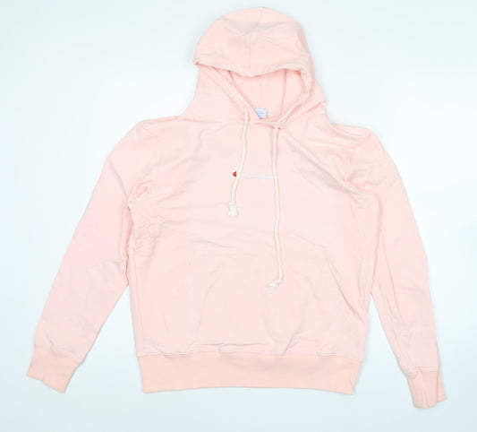 Champion Women’s Pink Pullover Hoodie Size L Logo Sportswear