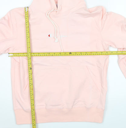 Champion Women’s Pink Pullover Hoodie Size L Logo Sportswear