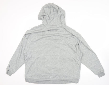 Nike Womens Grey Lace Up Hoodie Size L Long Sleeve Pullover