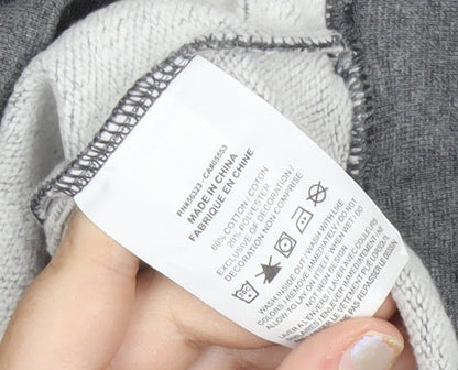 Nike Womens Grey Medium 1/2 Zip Sweatshirt Hoodie Cotton Blend