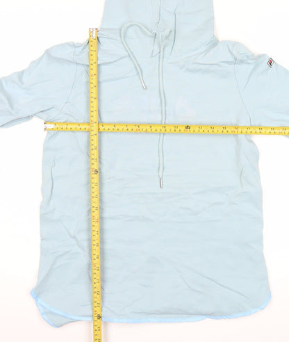 Fila Women’s Blue Pullover Hoodie UK 12 Long Sleeve White Line Logo