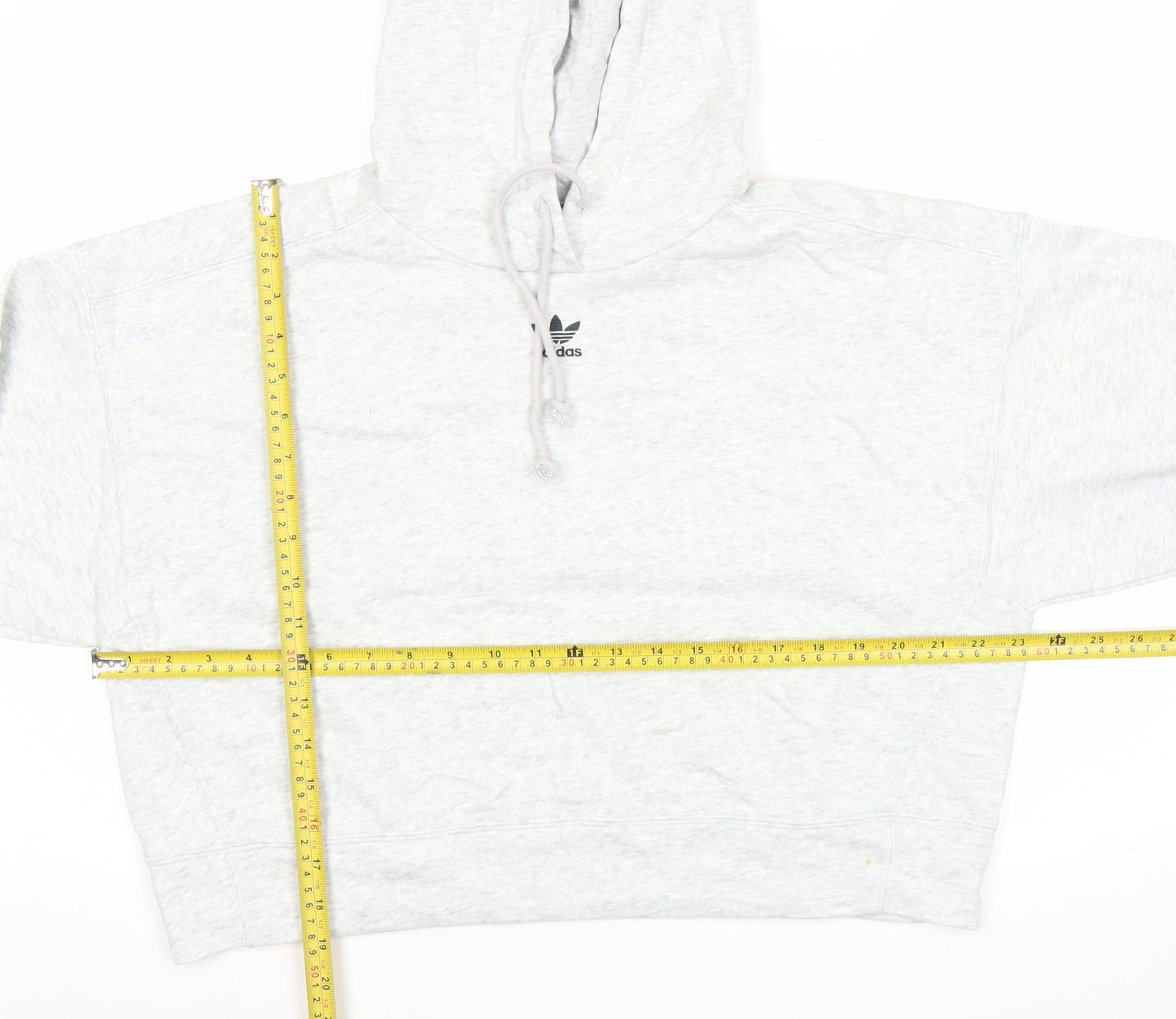 Adidas Women’s Grey Pullover Hoodie Size 10 UK Relaxed Fit Logo