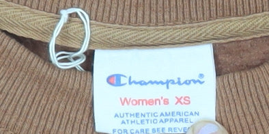 Champion Women's Brown XS Pullover Sweatshirt Dress Logo Long Sleeve