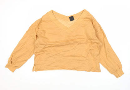 Nike Women’s Brown V-Neck Pullover Sweatshirt M Relaxed Fit