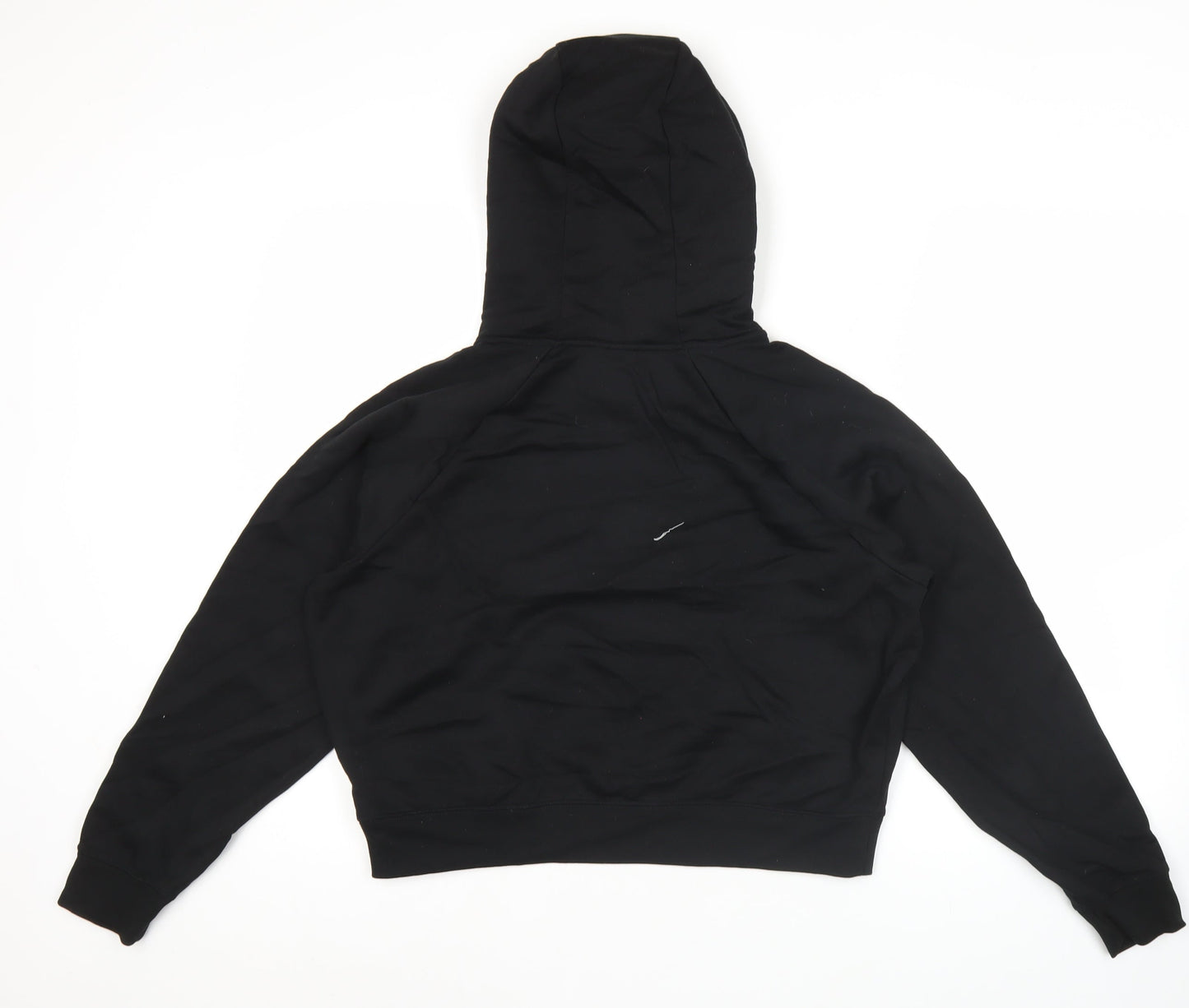 Nike Womens Black Hoodie Medium Pullover Logo Print Sweatshirt