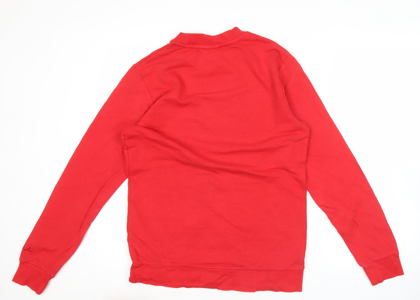Fila Women’s Red Pullover Sweatshirt Size 8 Logo Casual Long Sleeve