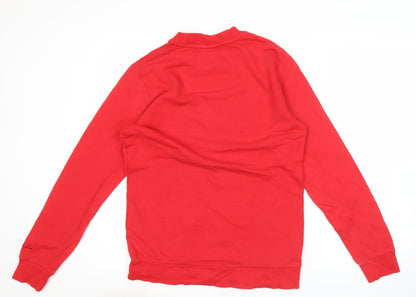 Fila Women’s Red Pullover Sweatshirt Size 8 Logo Casual Long Sleeve