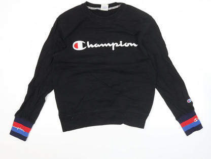 Mens UK Size S Champion Black Pullover Sweatshirt