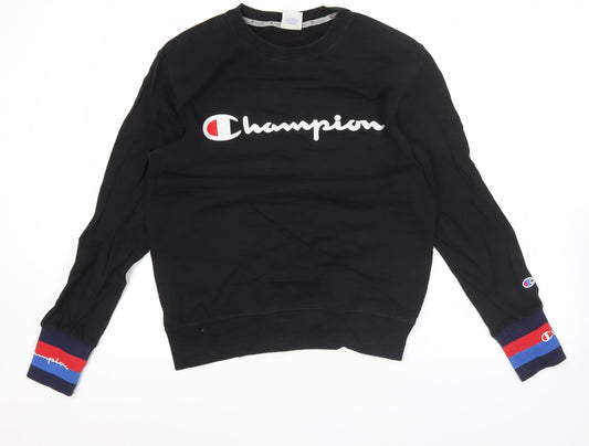 Mens UK Size S Champion Black Pullover Sweatshirt