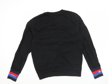 Mens UK Size S Champion Black Pullover Sweatshirt