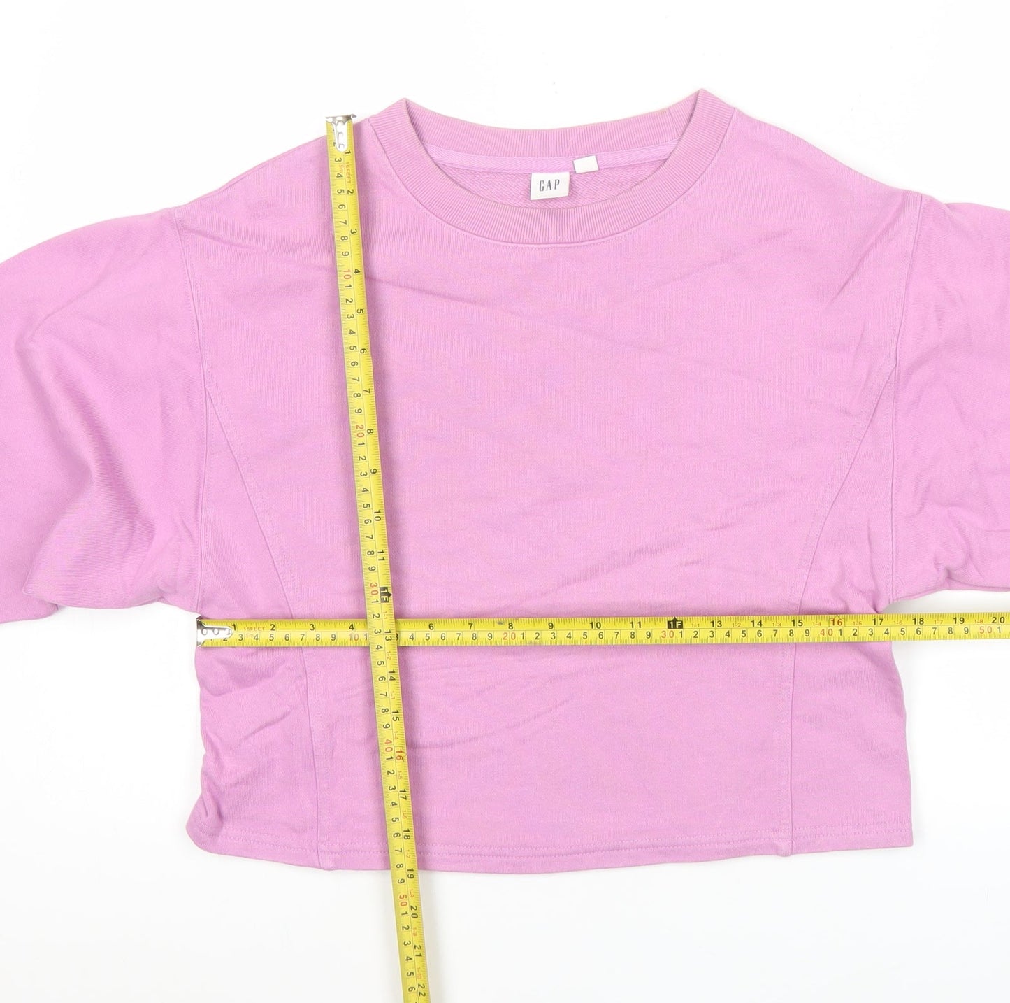GAP Womens Pink 2XS Pullover Sweatshirt Crew Neck Long Sleeve