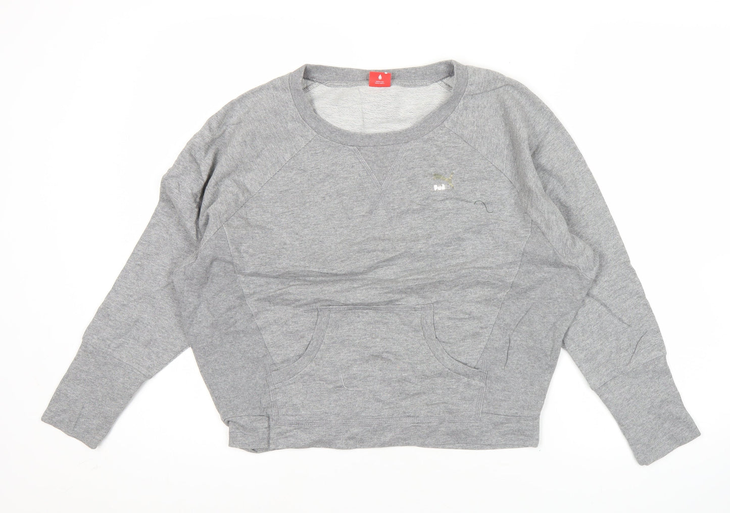 Puma Women’s Grey Sweatshirt Small Regular Fit Crew Neck Pullover