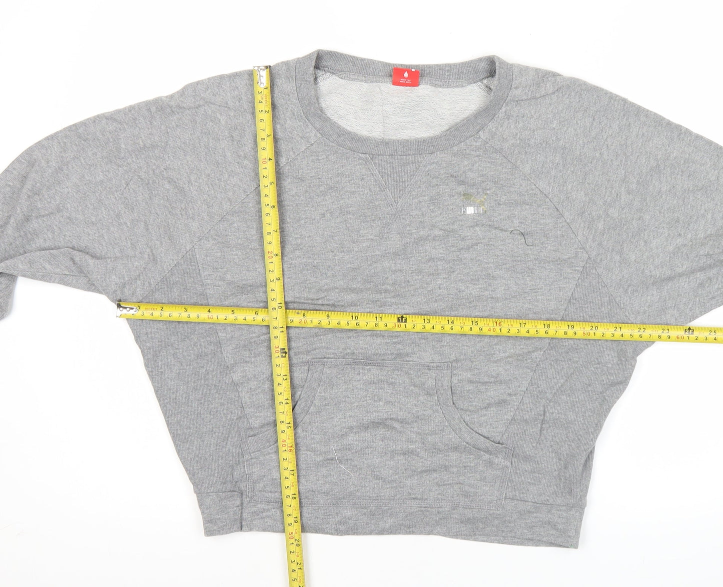 Puma Women’s Grey Sweatshirt Small Regular Fit Crew Neck Pullover
