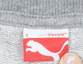 Puma Women’s Grey Sweatshirt Small Regular Fit Crew Neck Pullover
