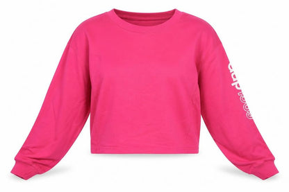 Gap Women’s Pink Logo Cropped Sweatshirt Medium Long Sleeve Cotton