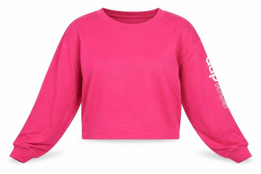 Gap Women’s Pink Logo Cropped Sweatshirt Medium Long Sleeve Cotton