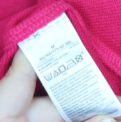 GAP Women’s Pink Logo Cropped Sweatshirt Medium Long Sleeve Cotton