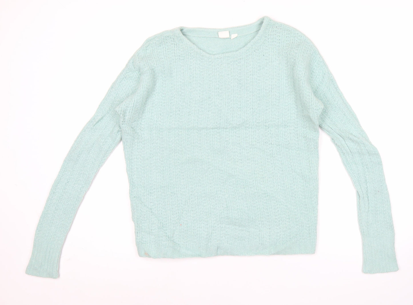 GAP Womens Green Cable-Knit Crew Neck Pullover Jumper XS