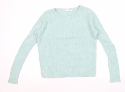 GAP Womens Green Cable-Knit Crew Neck Pullover Jumper XS