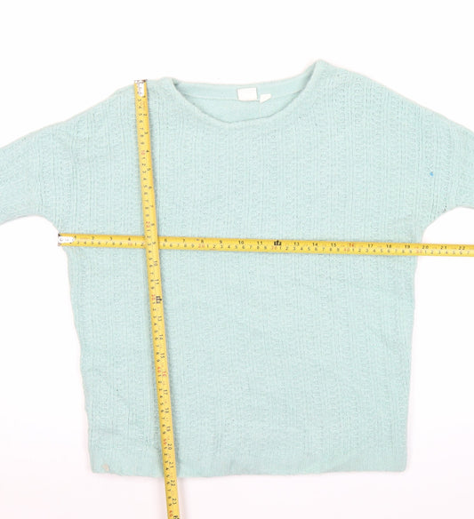 GAP Womens Green Cable-Knit Crew Neck Pullover Jumper XS