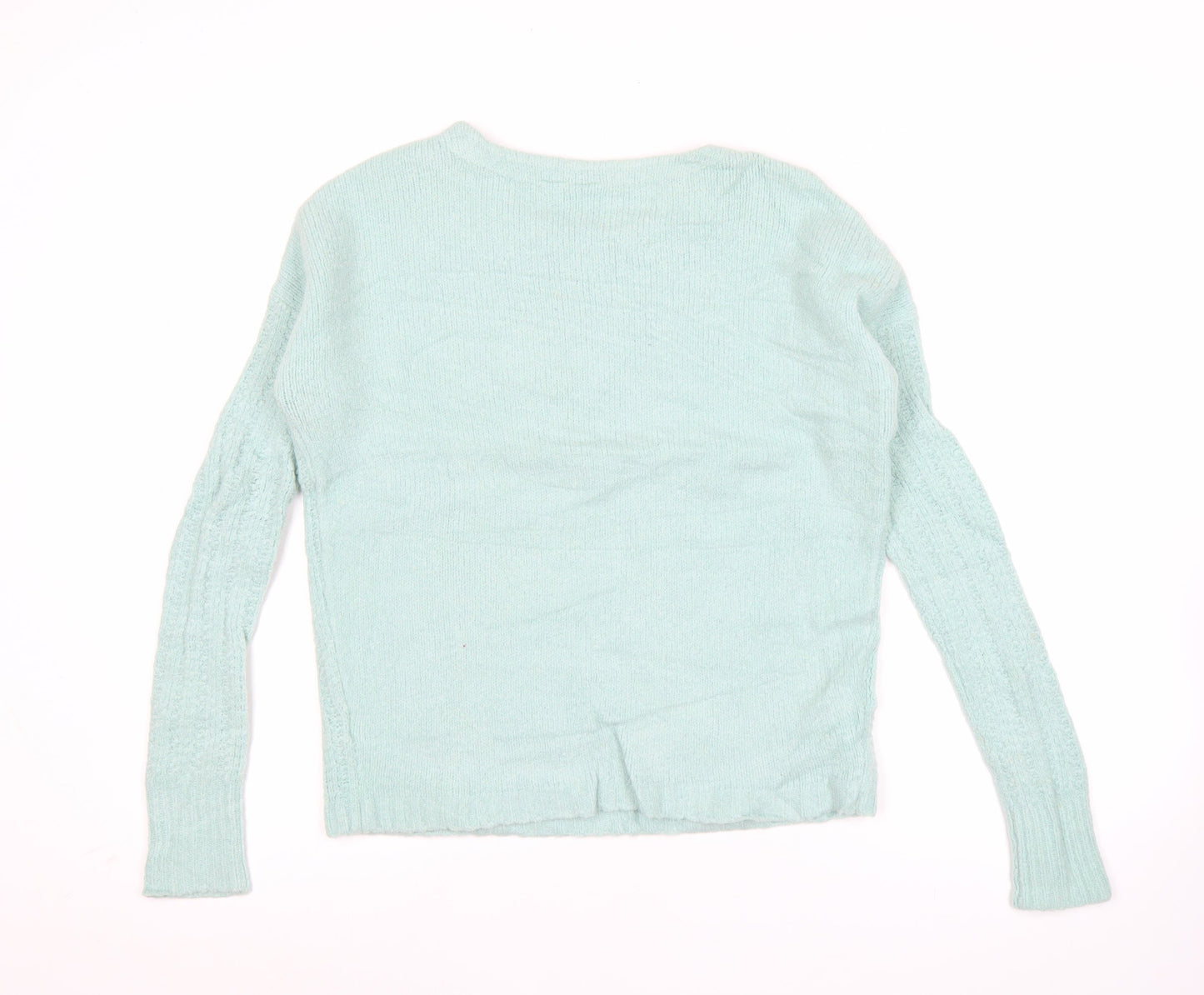 GAP Womens Green Cable-Knit Crew Neck Pullover Jumper XS