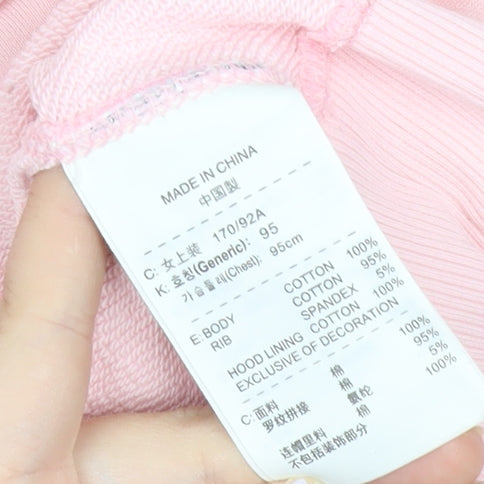 Nike Women’s Pink Pullover Hoodie XL Logo Graphic Cotton