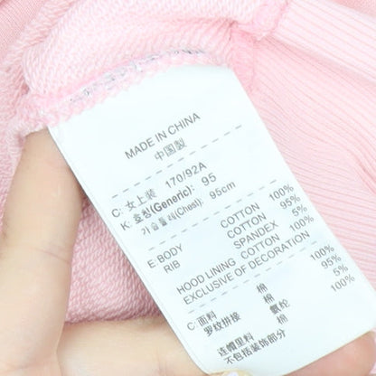 Nike Women’s Pink Pullover Hoodie XL Logo Graphic Cotton