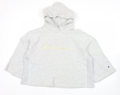 Womens UK Size L Champion Grey Pullover Hoodie